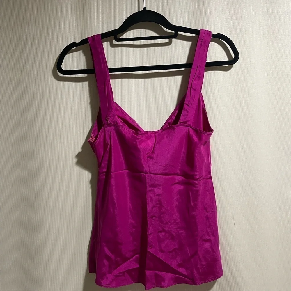 NWOT J. Crew 100% Silk Women's Pink Tank Top Sleeveless Blouse Size 21